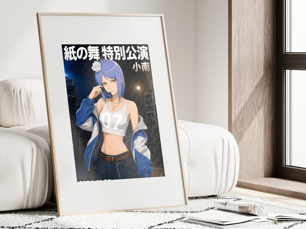 Naruto Konan Backstage Microphone Portrait Anime Poster — i01462