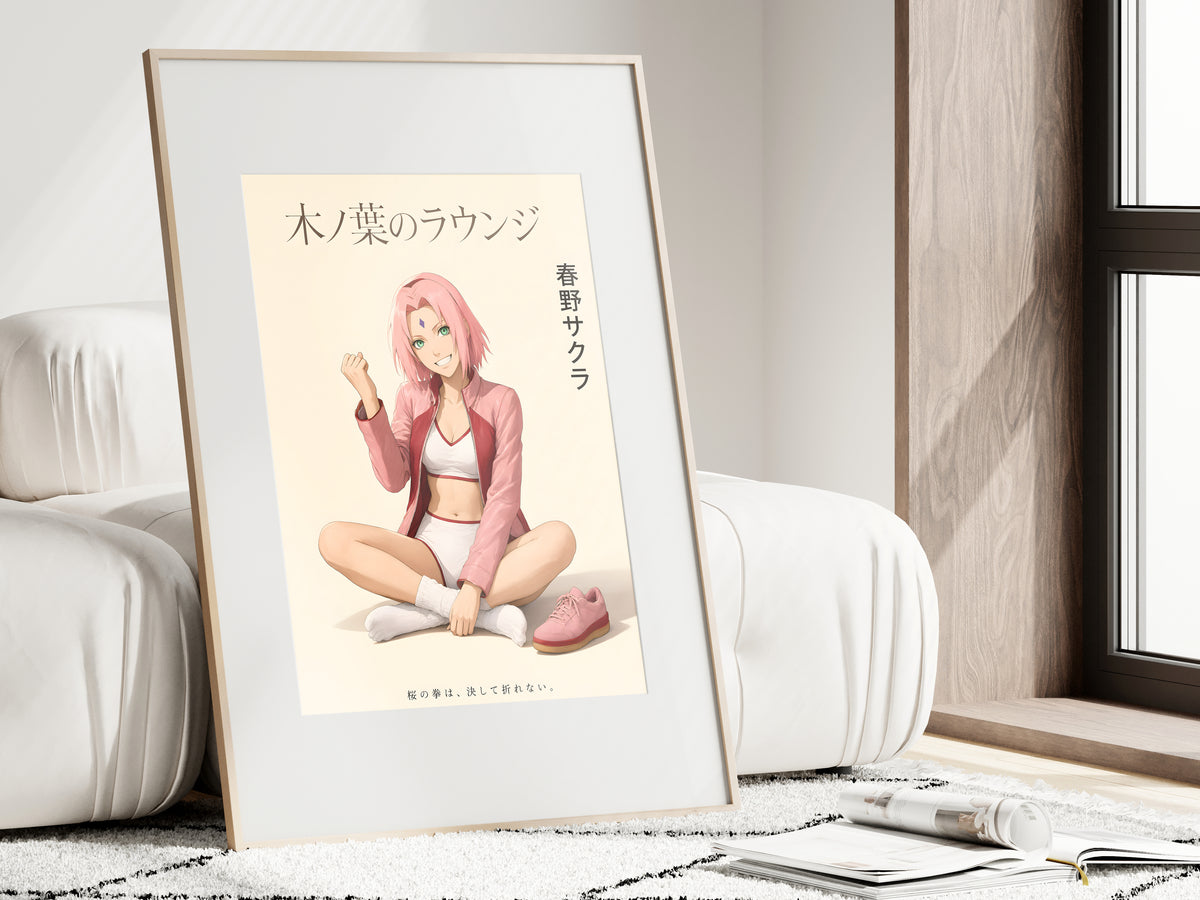 Naruto Sakura Pink Lounge Anime Poster — i01462