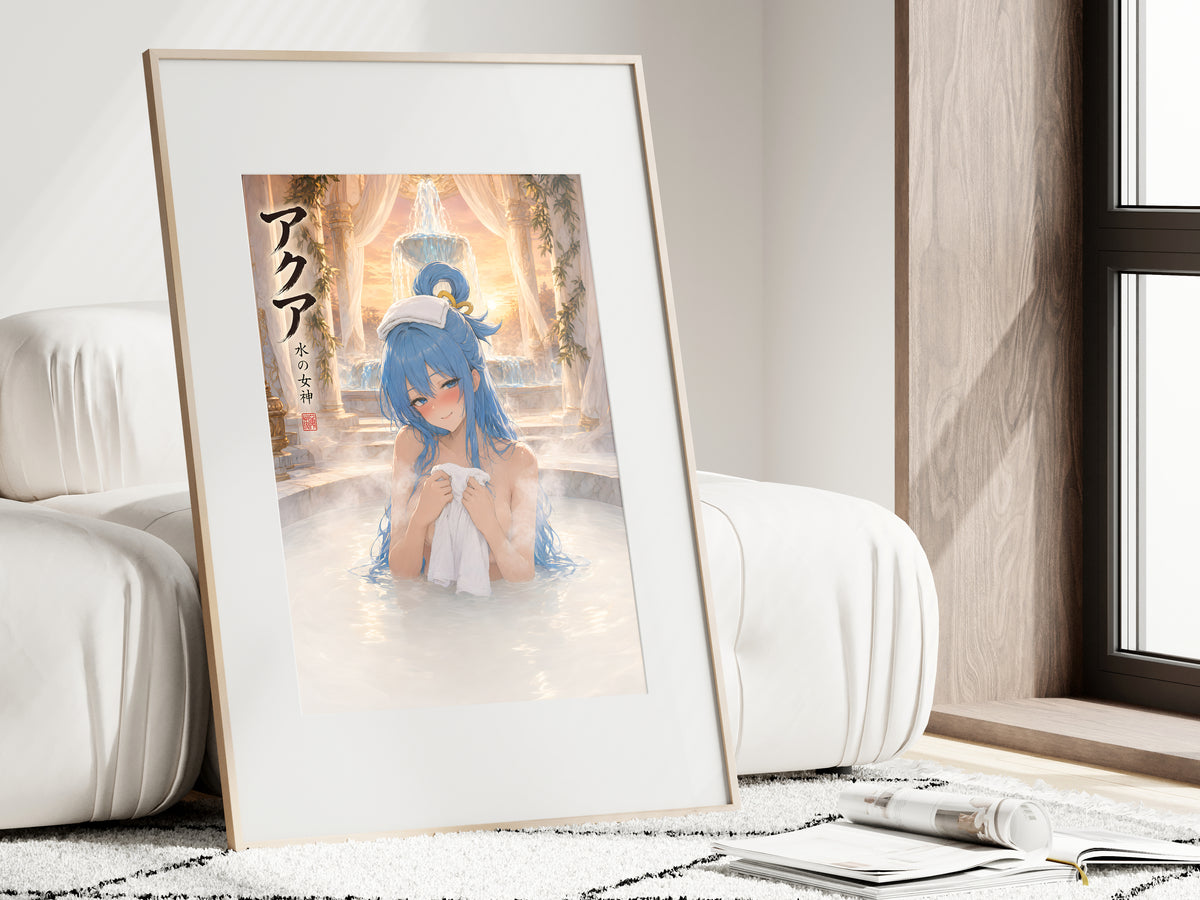 KonoSuba Aqua Golden Onsen Anime Poster — i01462