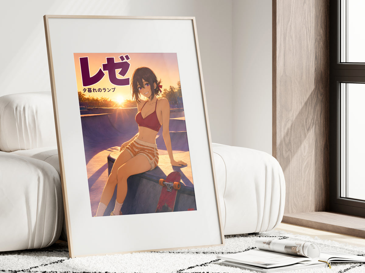 Chainsaw Man Reze Skate Park Anime Poster — i01462