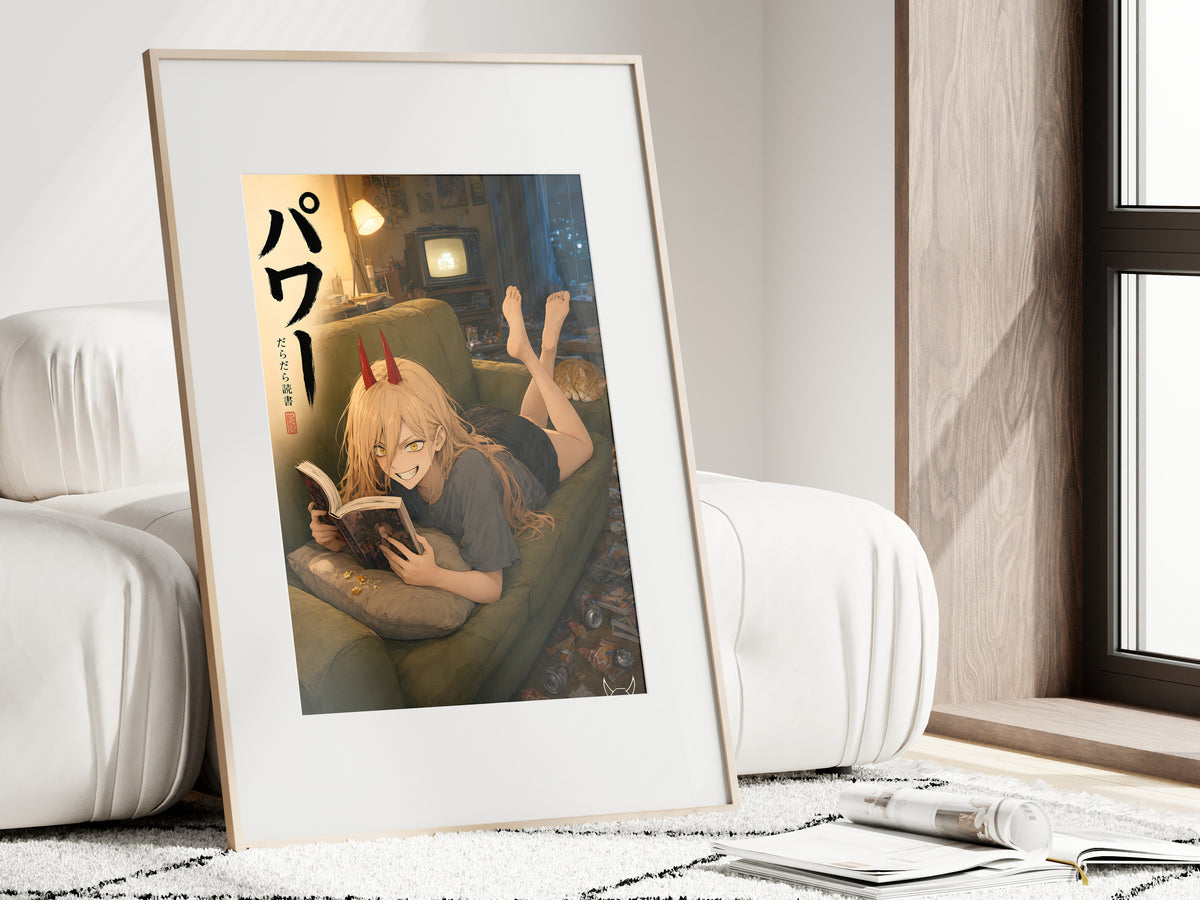 Chainsaw Man Power Cozy Couch Manga Anime Poster — i01462