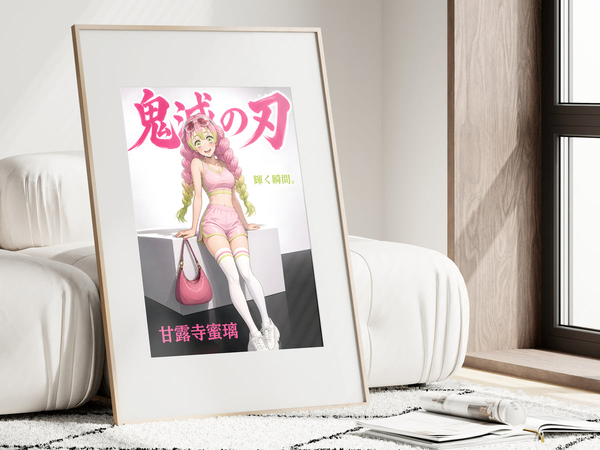 Demon Slayer Mitsuri Pink Handbag Studio Anime Poster — i01462