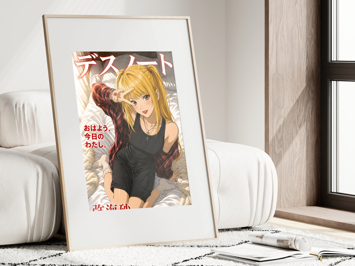 Death Note Misa Morning Peace Sign Anime Poster — i01462
