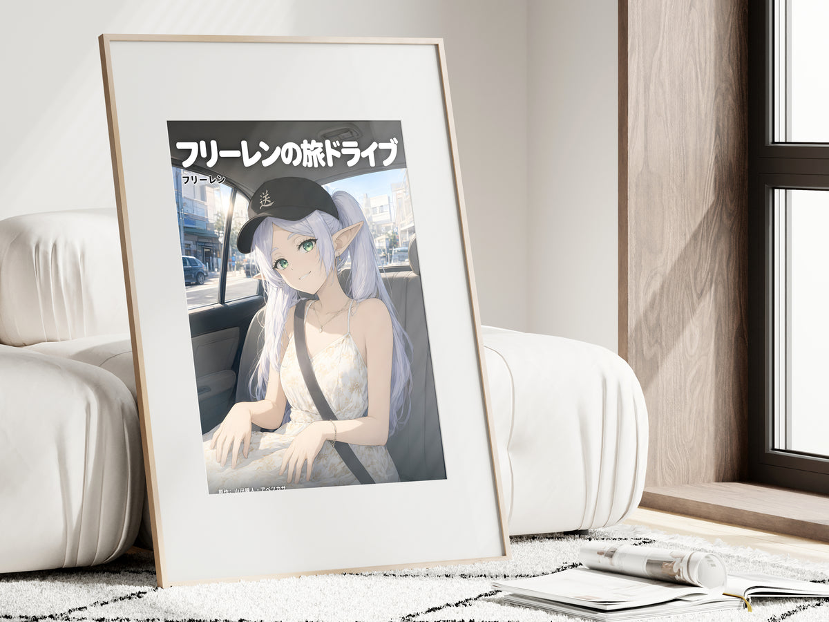 Frieren Car Seat Portrait Anime Poster — i01462