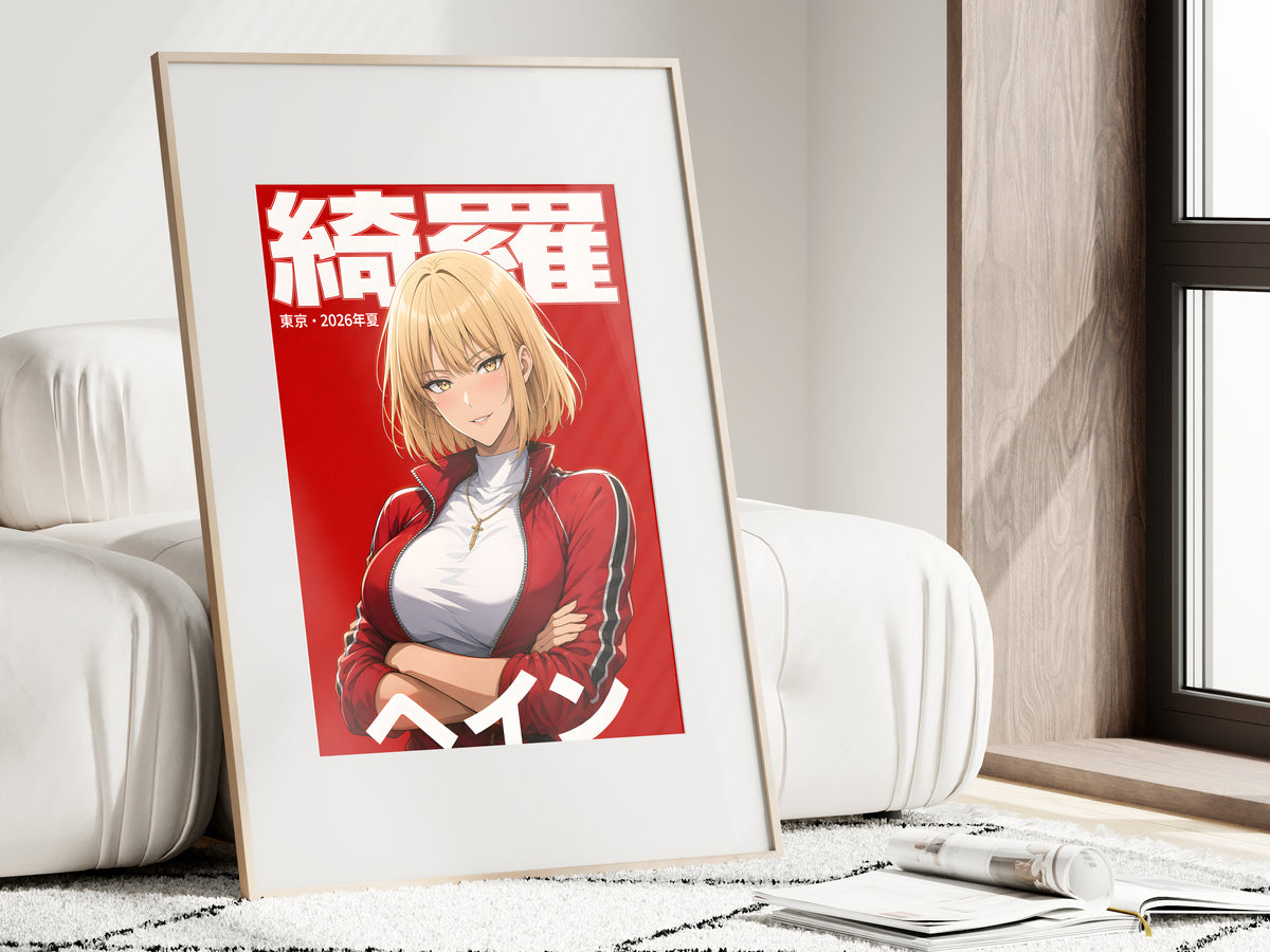 Solo Leveling Cha Hae-In Red Jacket Portrait Anime Poster — i01462