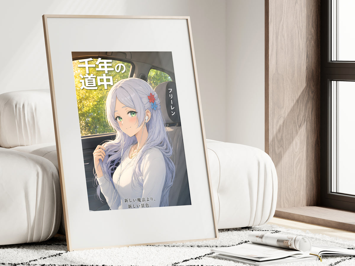Frieren Road Trip Earbuds Anime Poster — i01462