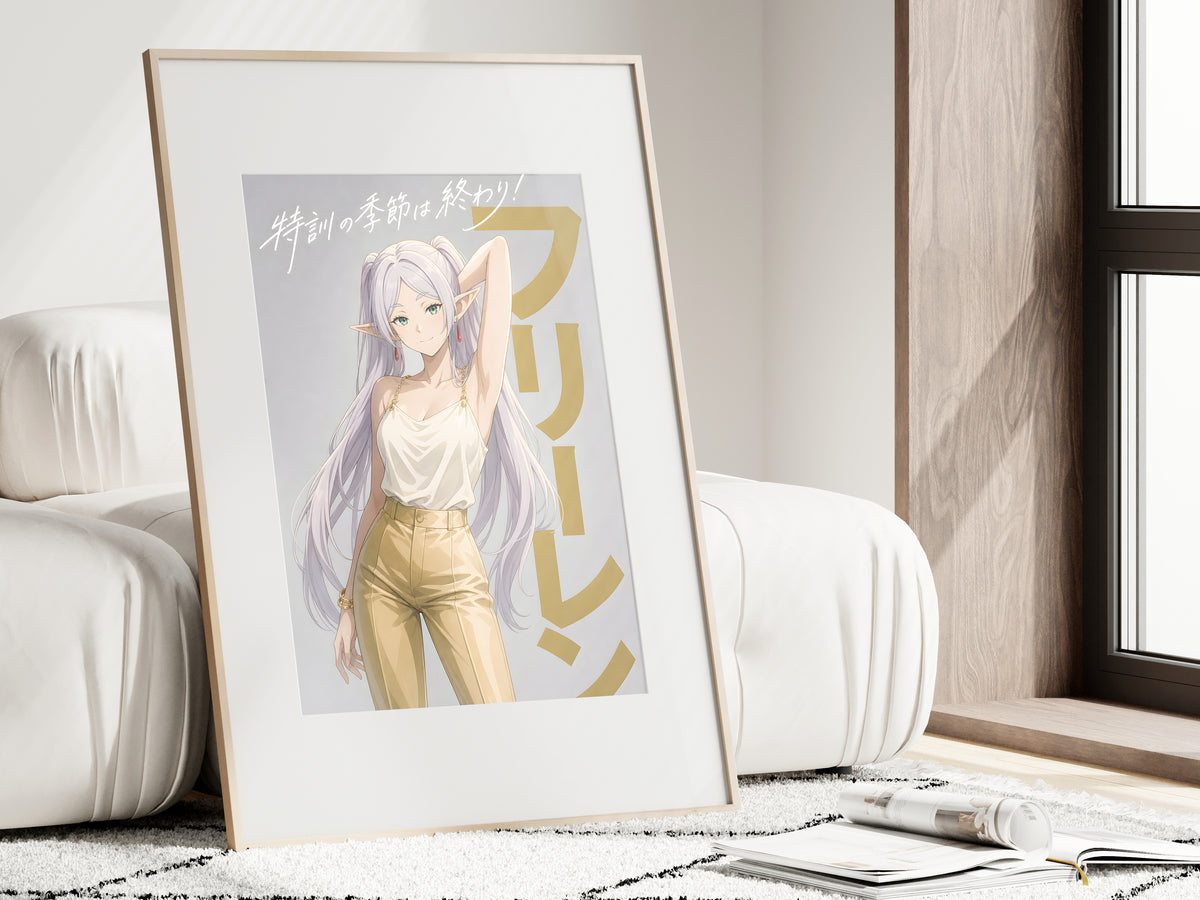 Frieren Golden Trousers Fashion Anime Poster — i01462