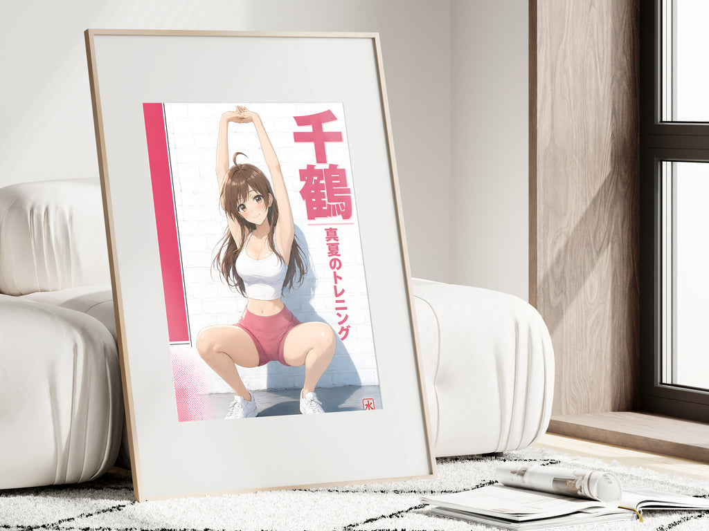 Rent a Girlfriend Chizuru White Brick Stretch Anime Poster — i01462