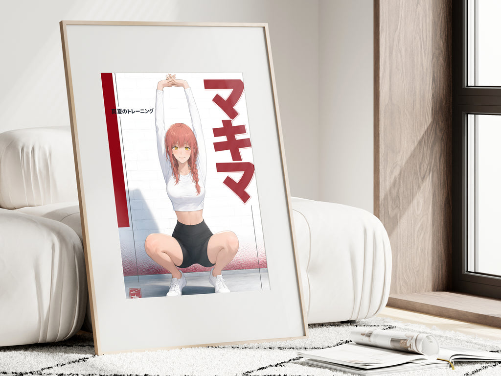 Chainsaw Man Makima White Brick Stretch Anime Poster — i01462