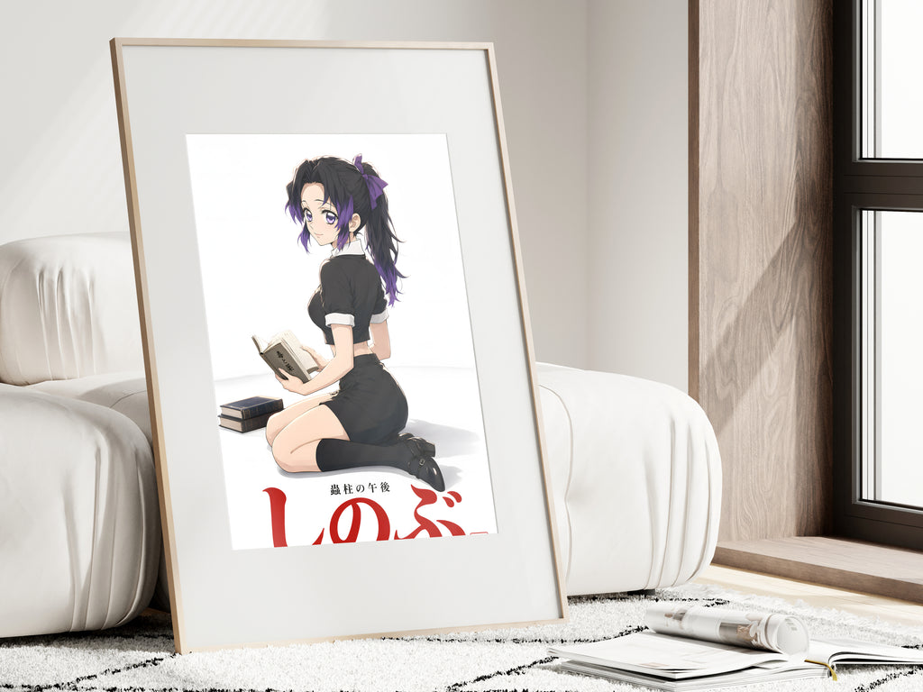 Demon Slayer Shinobu Reading Editorial Anime Poster — i01462