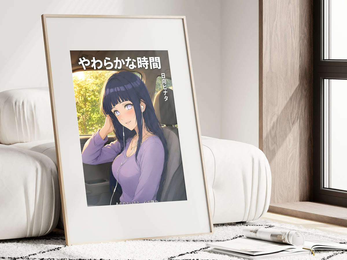 Naruto Hinata Road Trip Earbuds Anime Poster — i01462