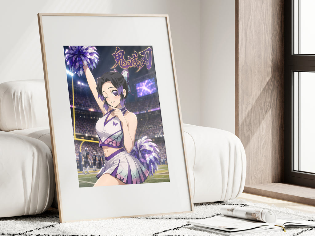 Demon Slayer Shinobu Butterfly Cheer Portrait Anime Poster — i01462