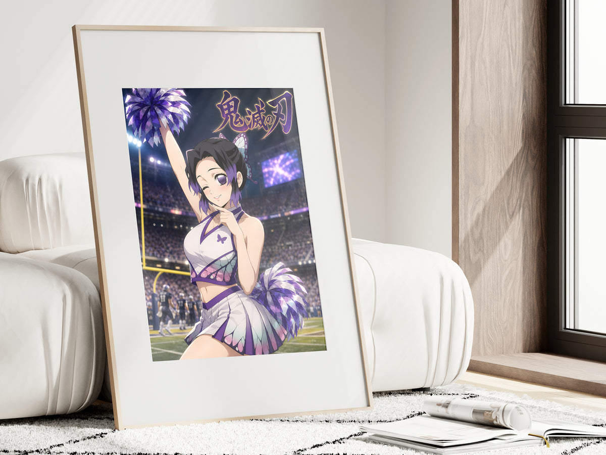 Demon Slayer Shinobu Butterfly Cheer Portrait Anime Poster — i01462