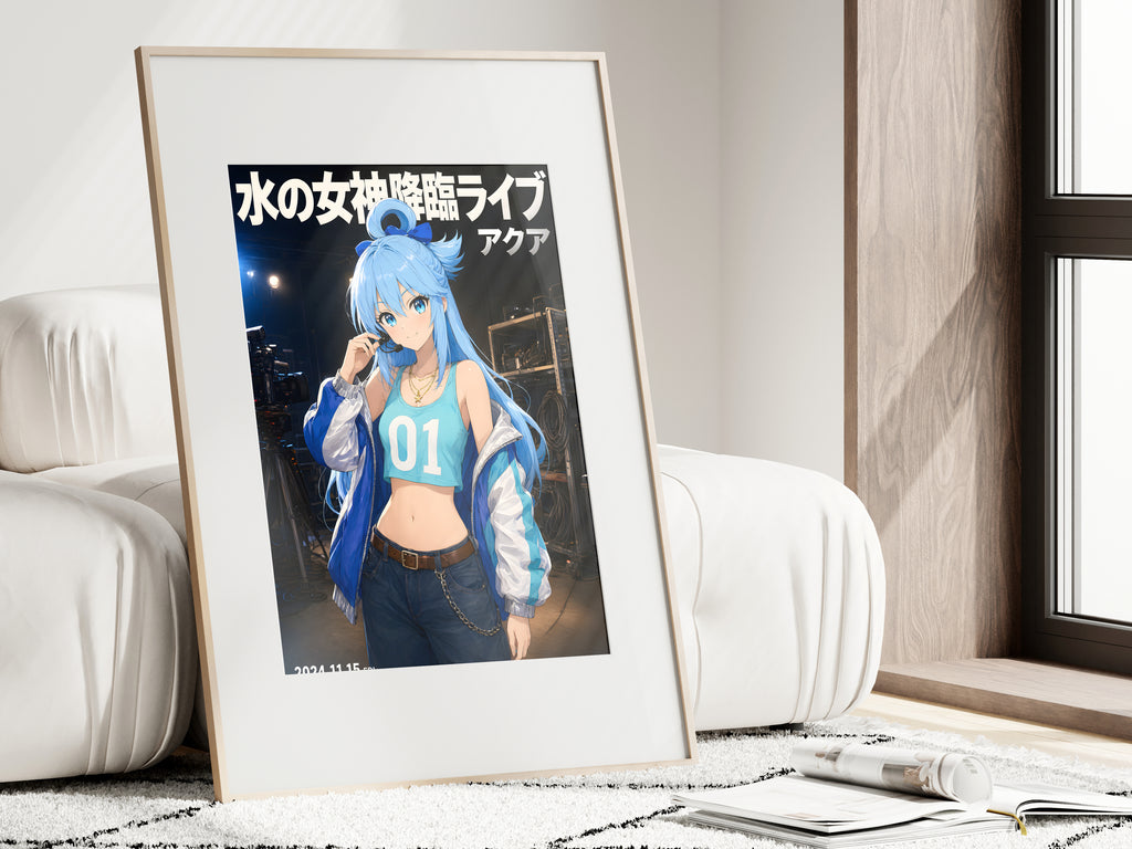 KonoSuba Aqua Backstage Portrait Anime Poster — i01462