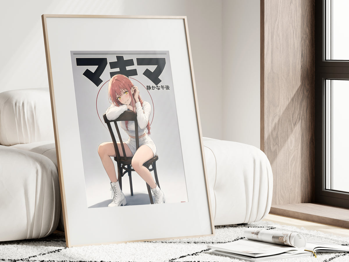 Chainsaw Man Makima Quiet Afternoon Chair Anime Poster — i01462