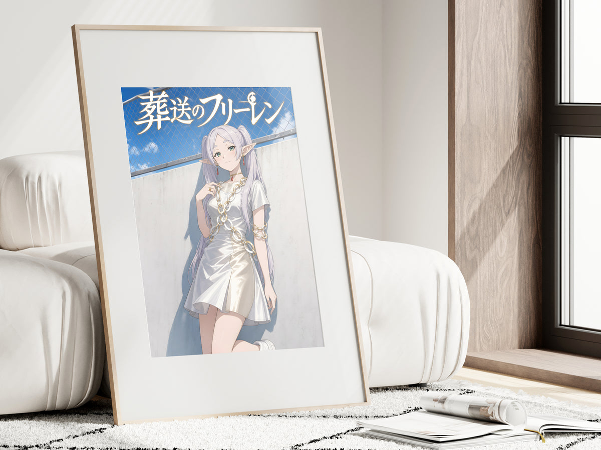 Frieren Silver Chain Dress Anime Poster — i01462