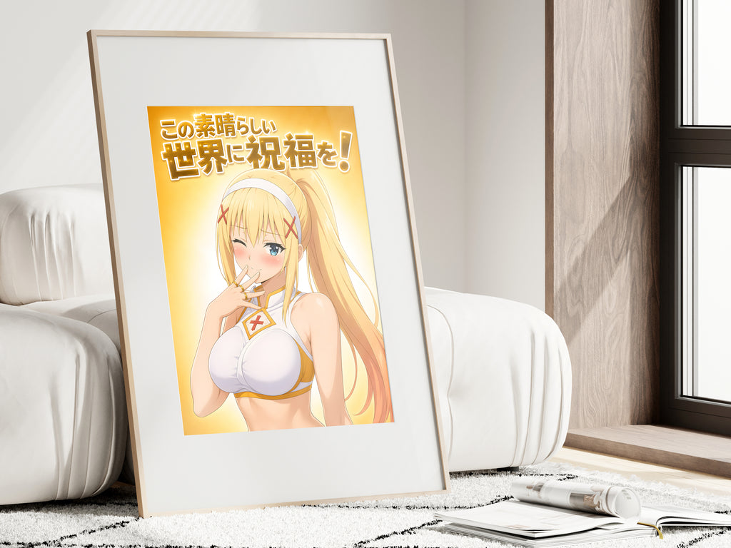 KonoSuba Darkness Golden Studio Wink Anime Poster — i01462