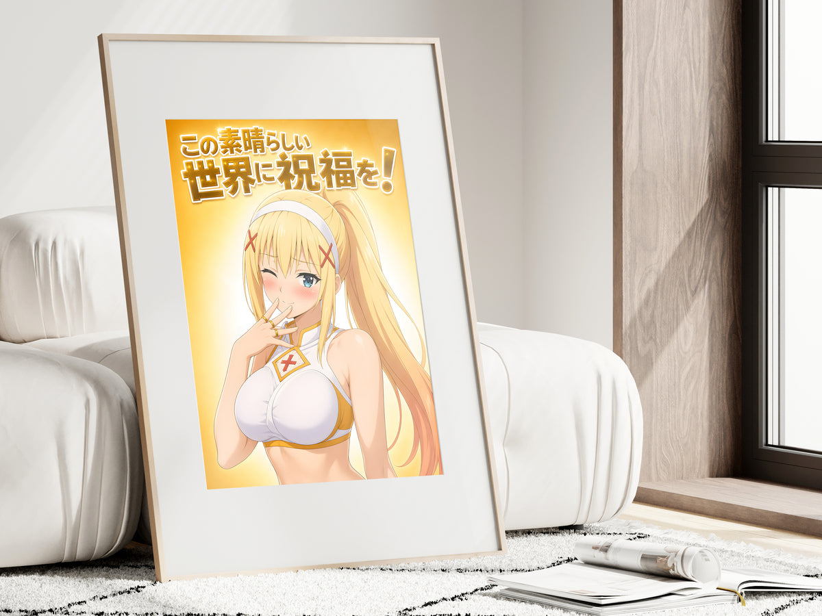 KonoSuba Darkness Golden Studio Wink Anime Poster — i01462