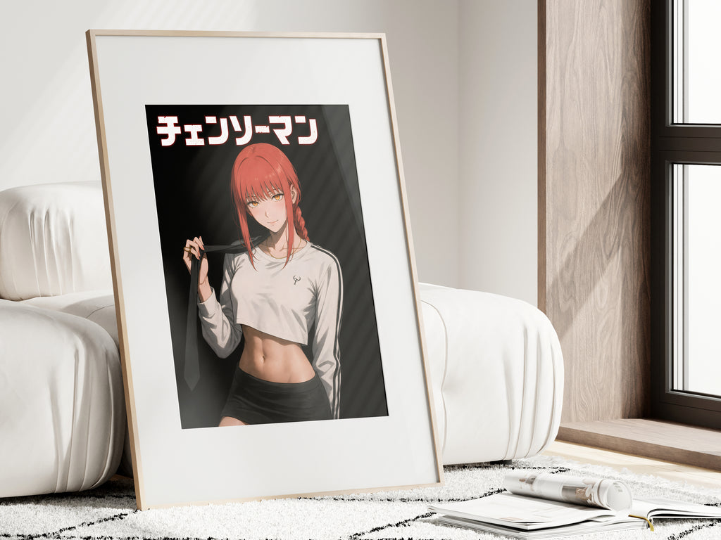 Chainsaw Man Makima Black Skirt Flash Portrait Anime Poster — i01462