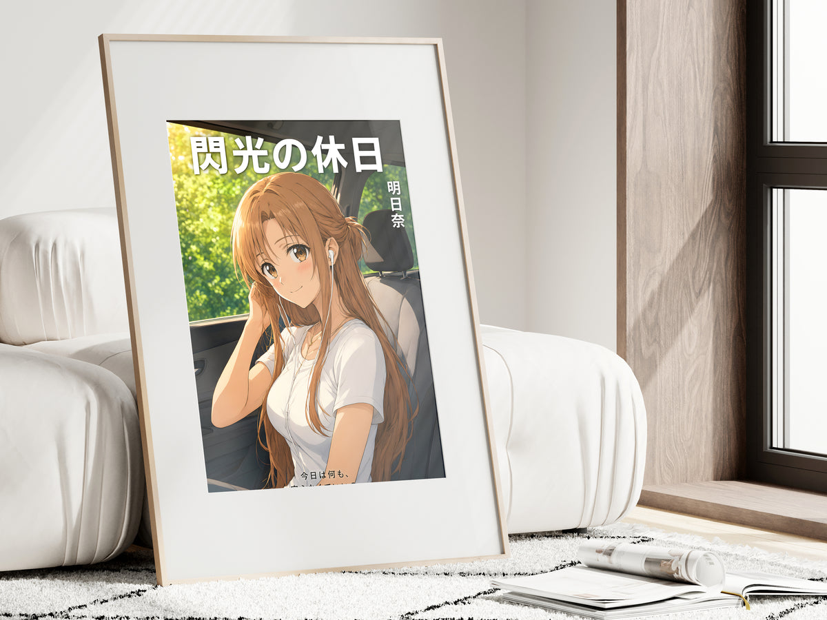 Sword Art Online Asuna Road Trip Earbuds Anime Poster — i01462