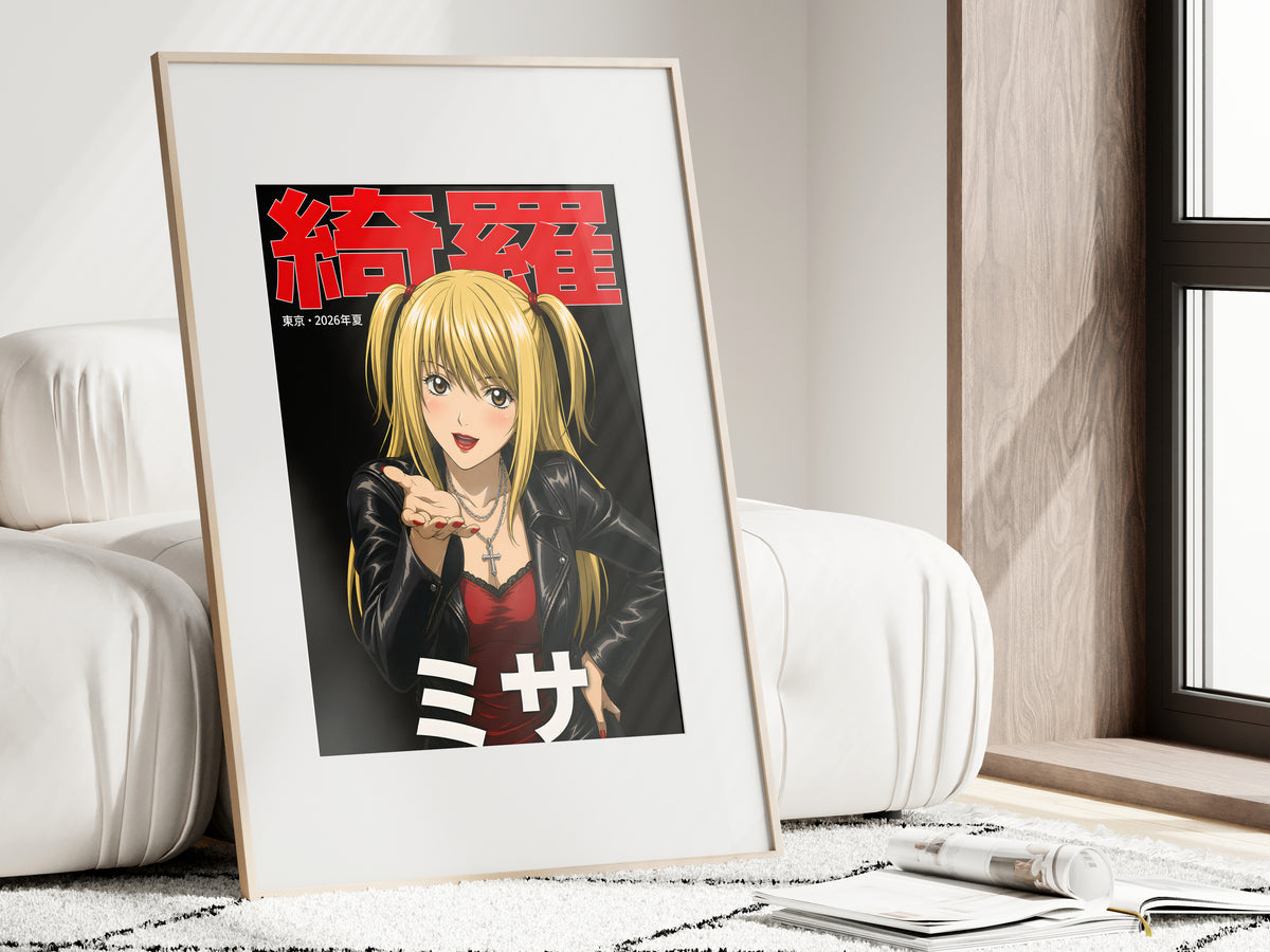 Death Note Misa Red Black Gothic Portrait Anime Poster — i01462