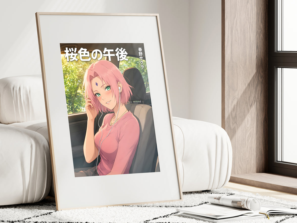 Naruto Sakura Road Trip Earbuds Anime Poster — i01462