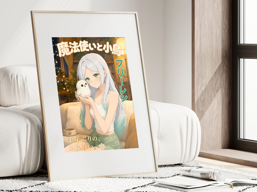 Frieren Cozy Owl Cafe Anime Poster — i01462