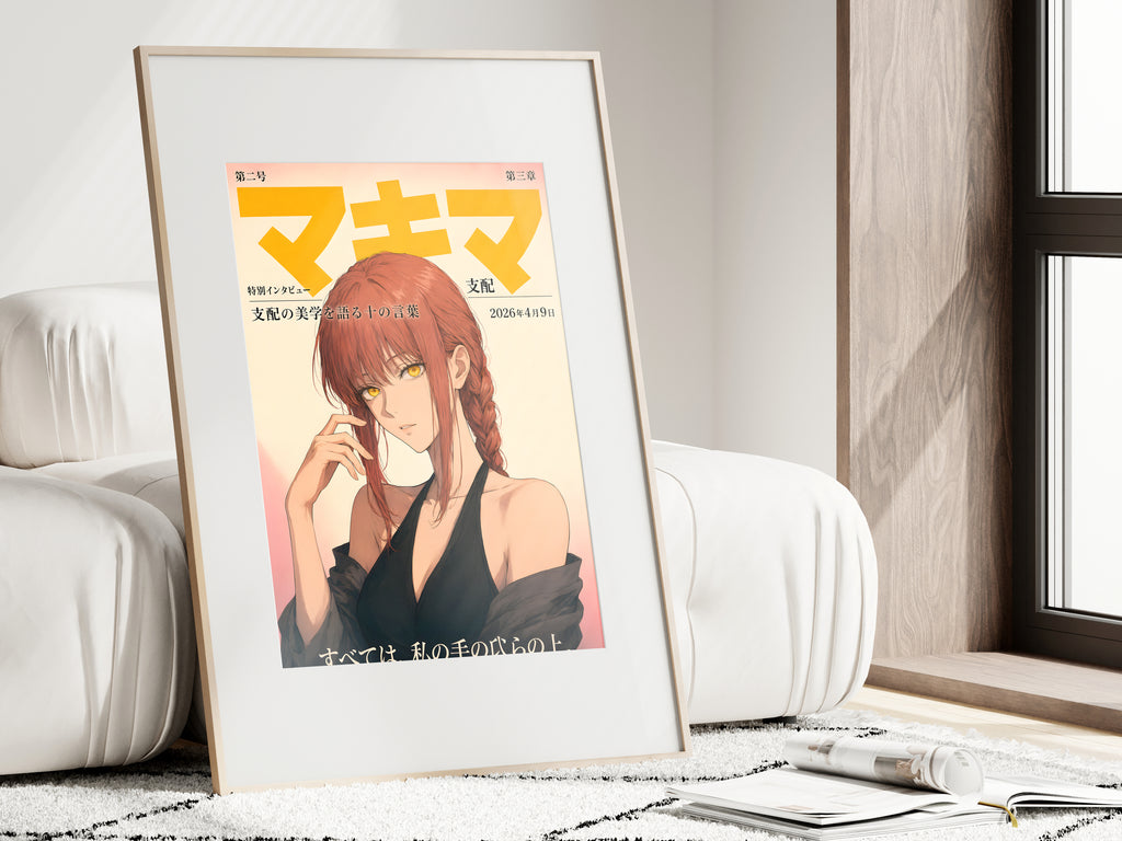 Chainsaw Man Makima Golden Magazine Portrait Anime Poster — i01462