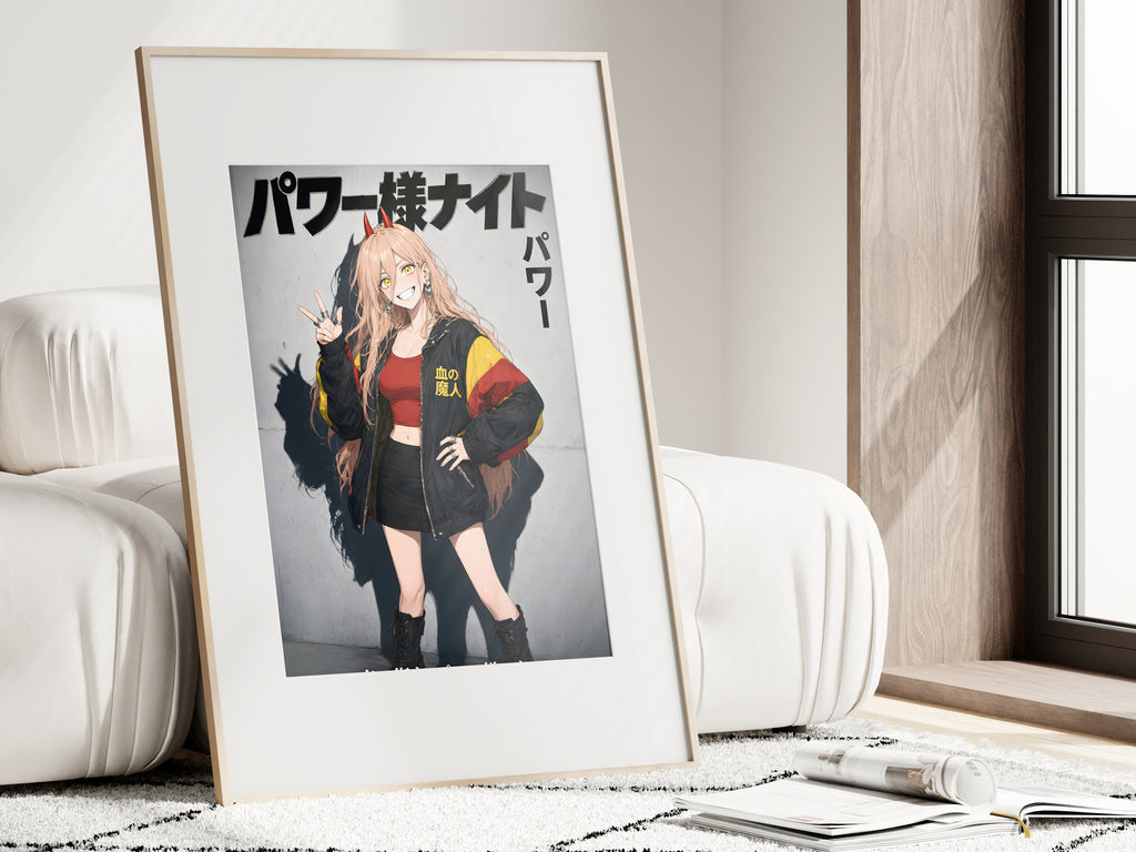 Chainsaw Man Power Moto Jacket Anime Poster — i01462