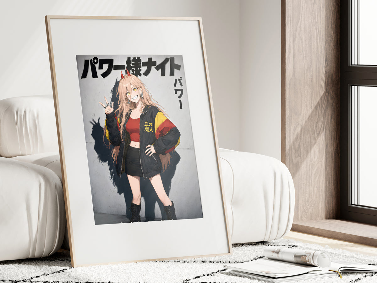 Chainsaw Man Power Moto Jacket Anime Poster — i01462