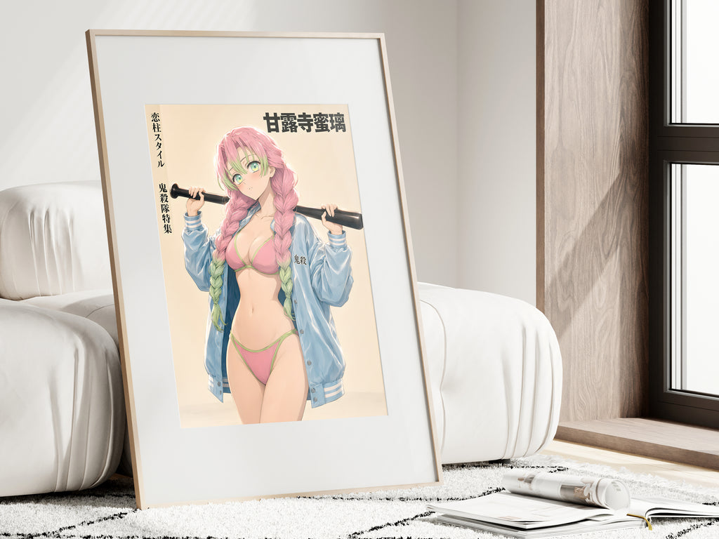Demon Slayer Mitsuri Varsity Style Anime Poster — i01462