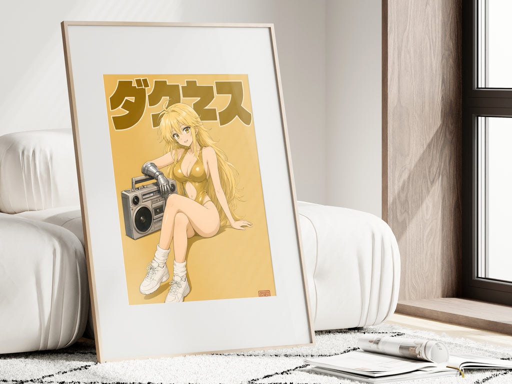 KonoSuba Darkness Retro Studio Gold Anime Poster — i01462