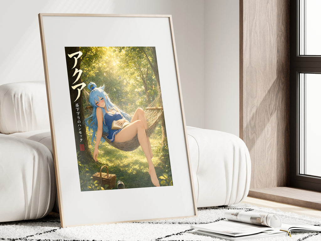 KonoSuba Aqua Golden Forest Hammock Anime Poster — i01462