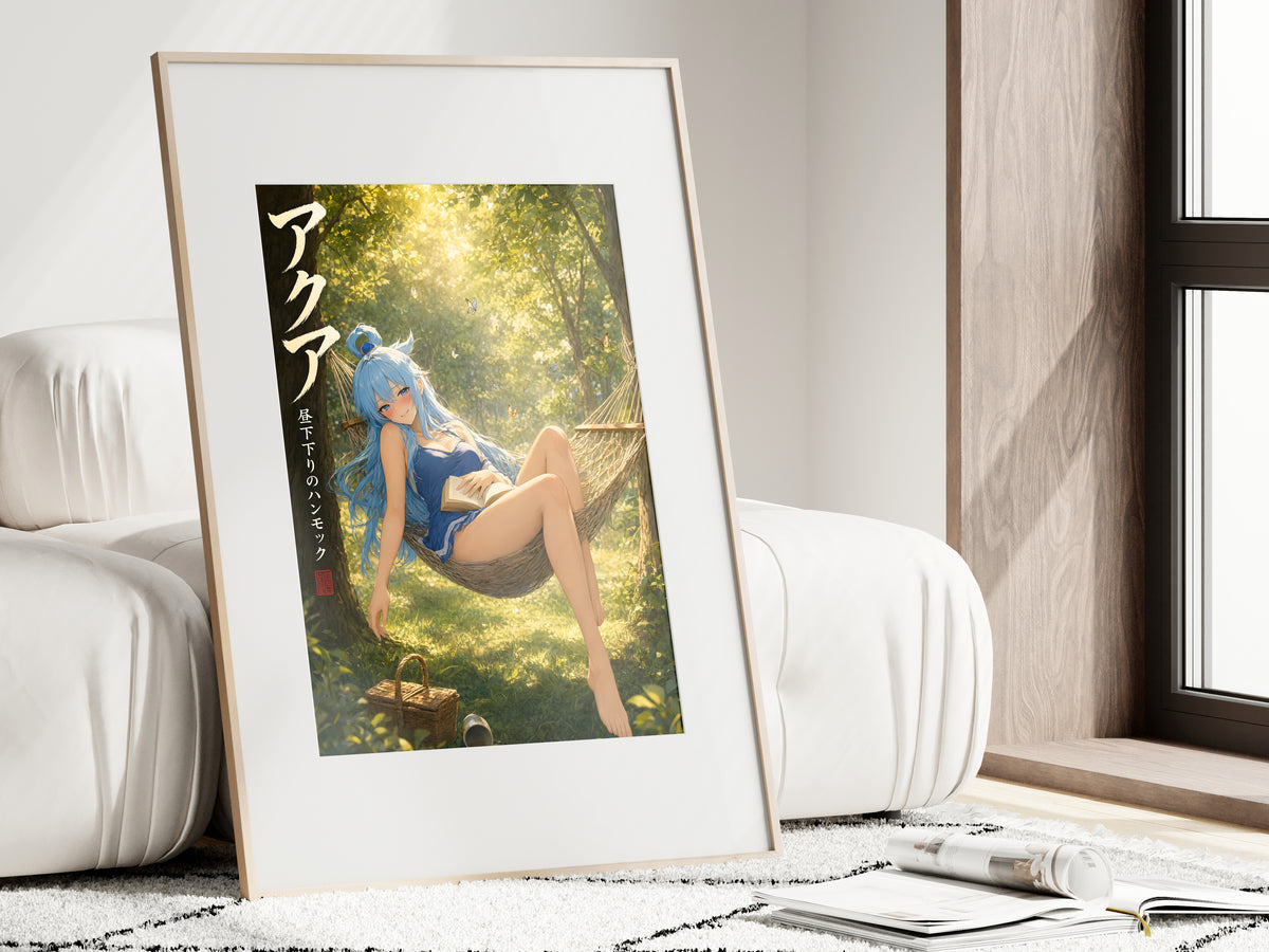 KonoSuba Aqua Golden Forest Hammock Anime Poster — i01462