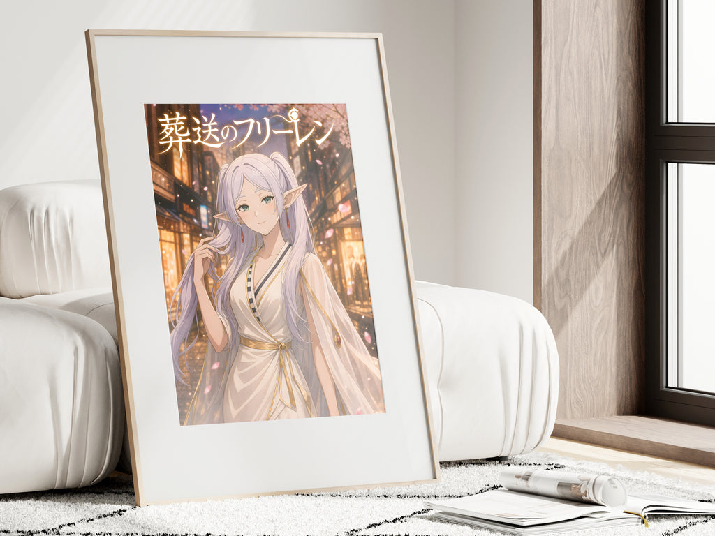 Frieren Golden City Fashion Anime Poster — i01462