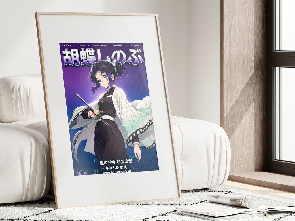 Demon Slayer Shinobu Kocho Butterfly Haori Anime Poster — i01462