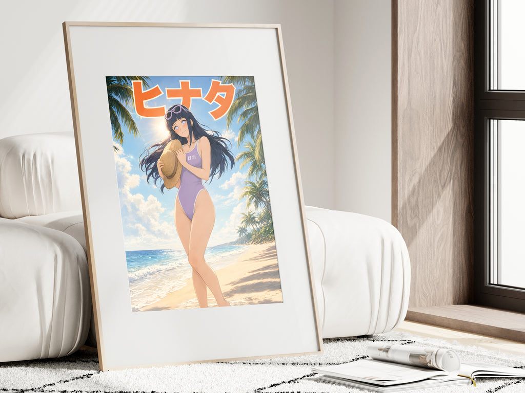 Naruto Hinata Tropical Shore Anime Poster — i01462