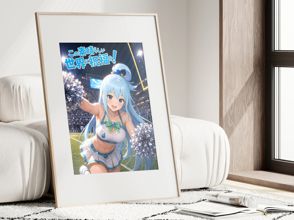 KonoSuba Aqua Silver Cheerleader Anime Poster — i01462