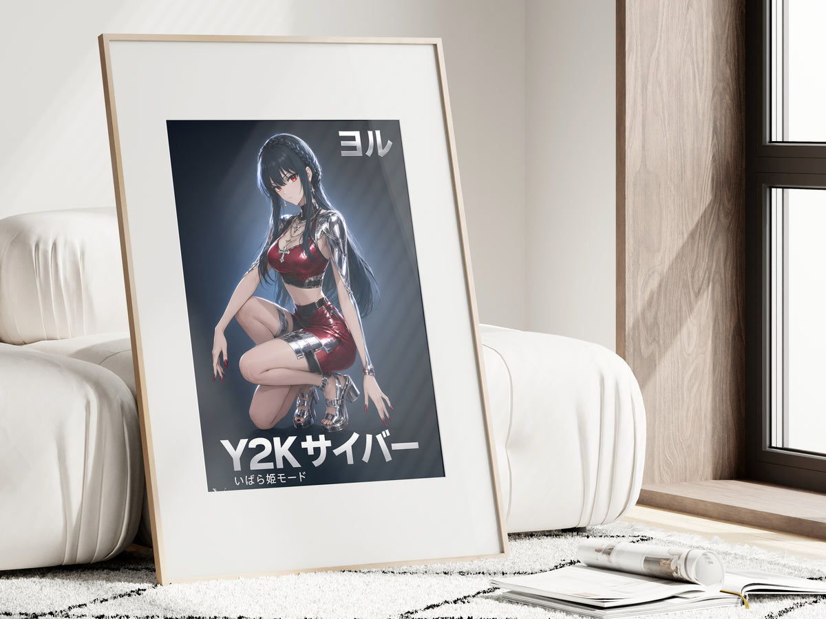 Spy x Family Yor Metallic Y2K Portrait Anime Poster — i01462