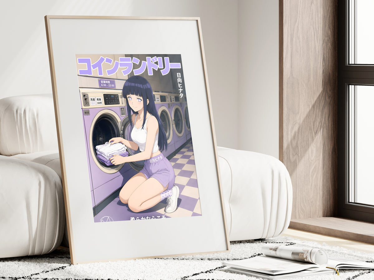 Naruto Hinata Lavender Laundry Day Anime Poster — i01462