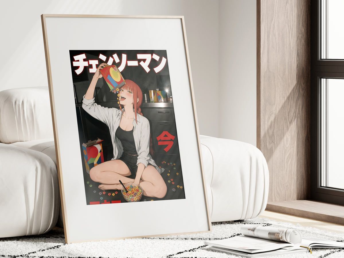 Chainsaw Man Makima Midnight Cereal Portrait Anime Poster — i01462