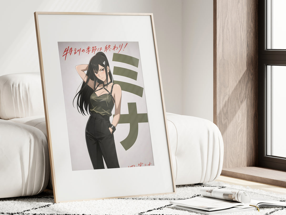 Kaiju No. 8 Mina Ashiro Olive Camisole Editorial Anime Poster — i01462