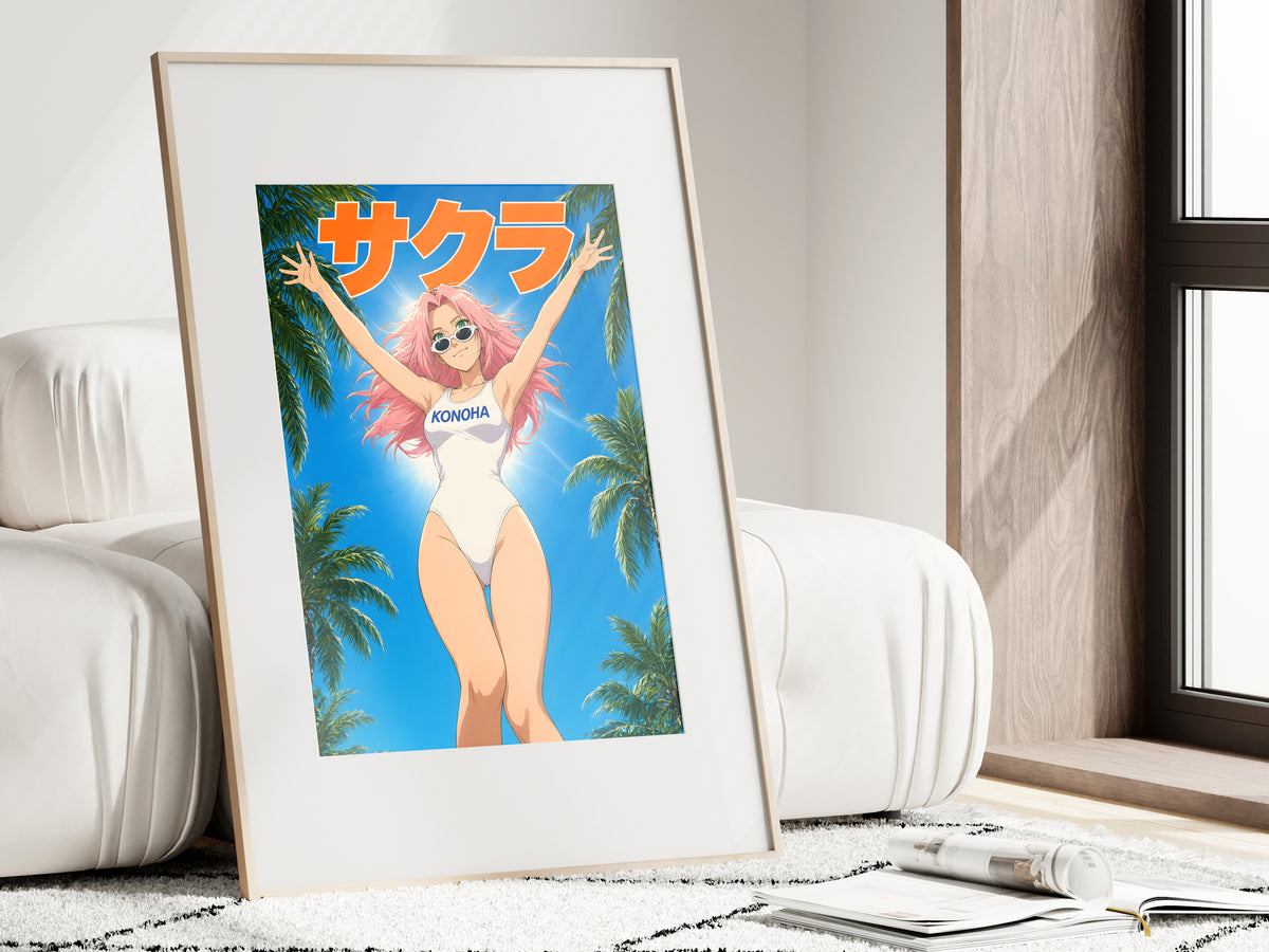 Naruto Sakura Retro Sky Anime Poster — i01462