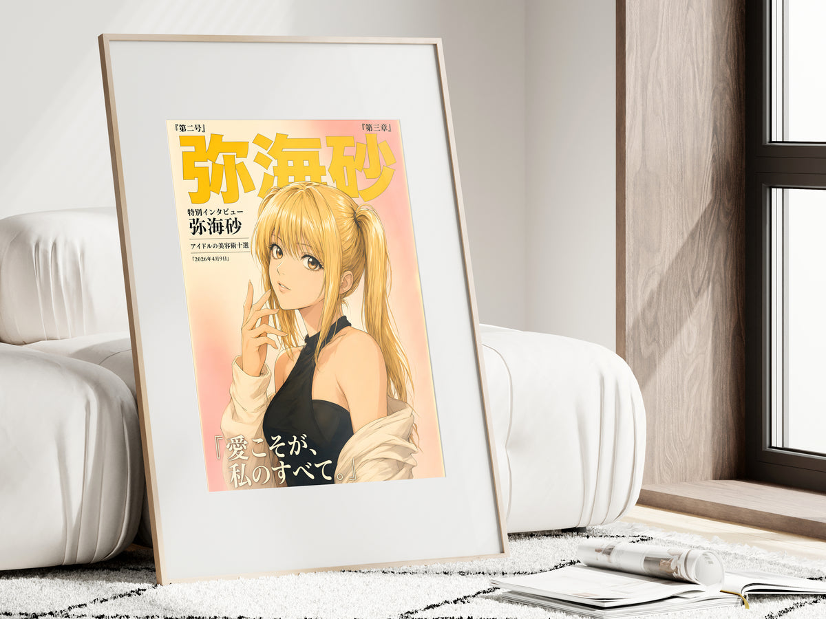 Death Note Misa Gold Editorial Portrait Anime Poster — i01462