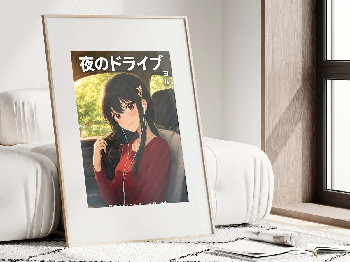 Spy x Family Yor Road Trip Earbuds Anime Poster — i01462