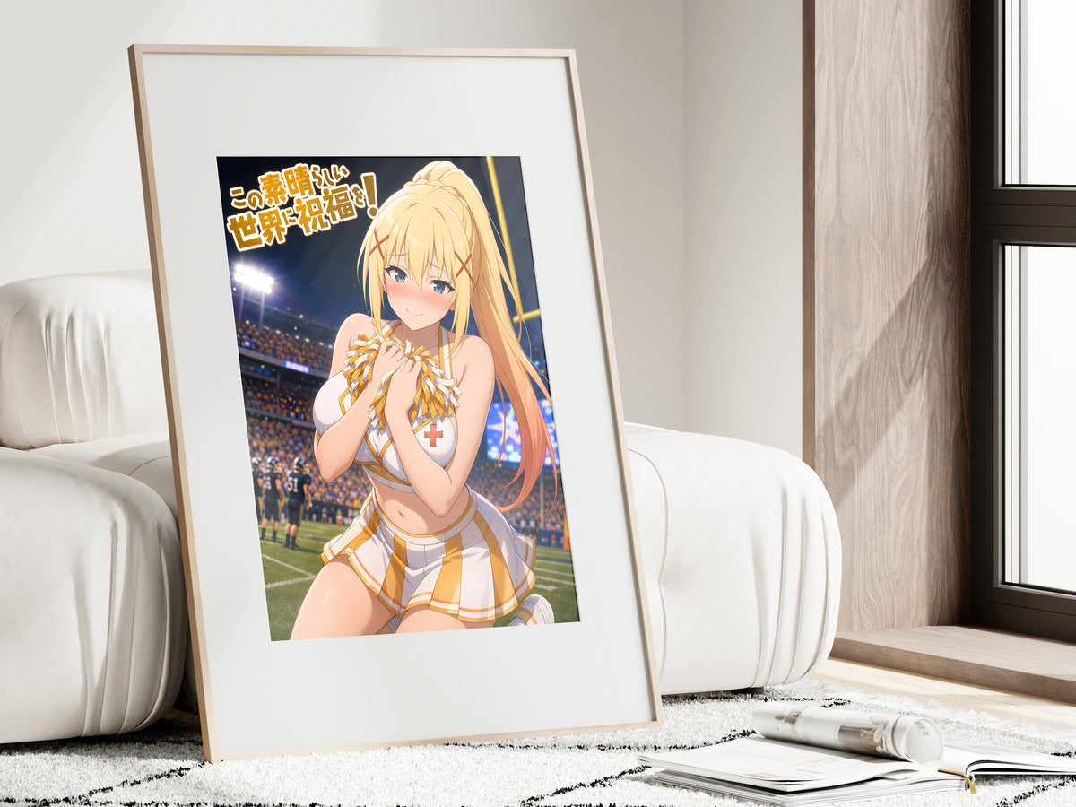 KonoSuba Darkness Gold Cheerleader Anime Poster — i01462