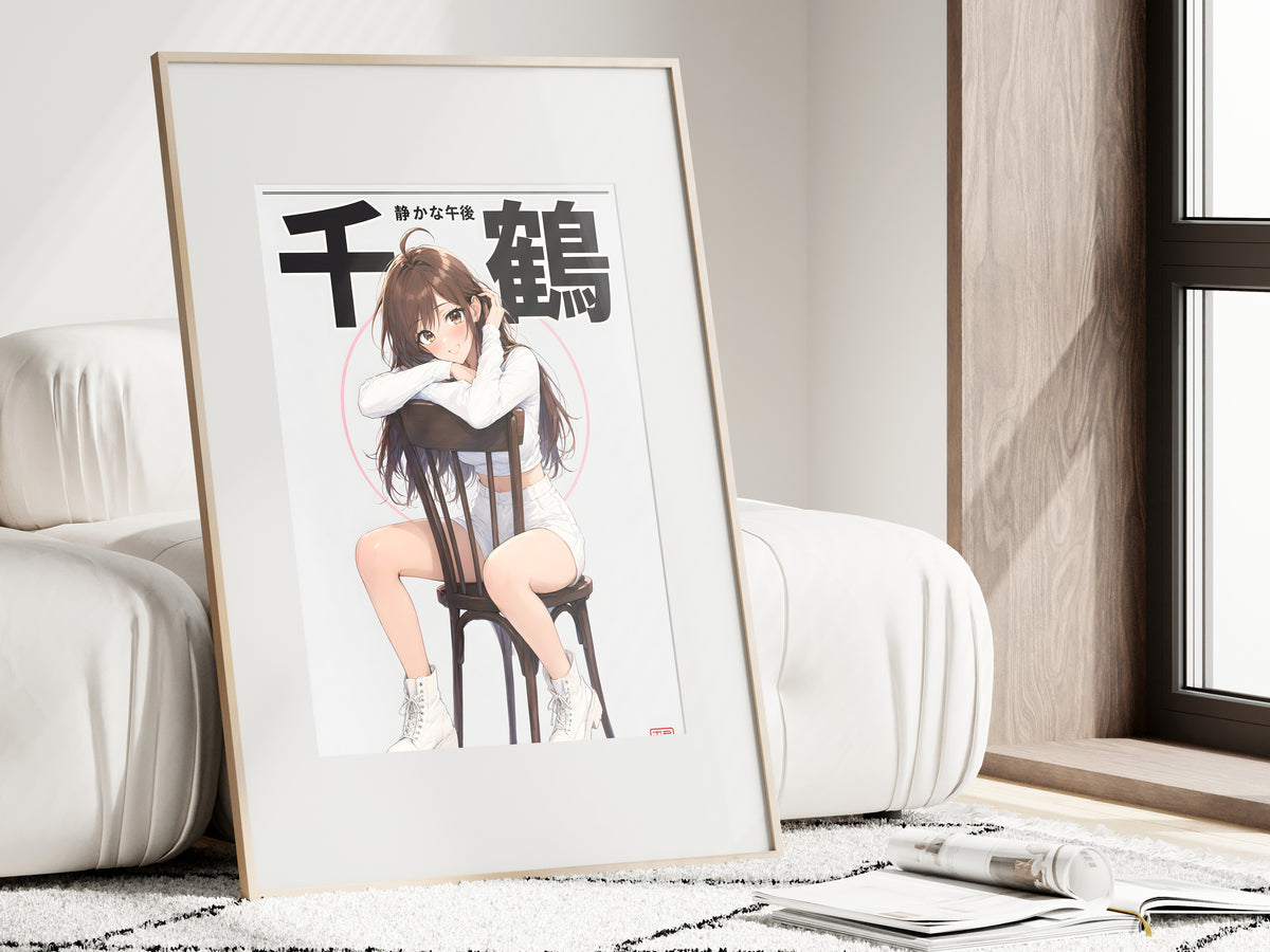 Rent a Girlfriend Chizuru Quiet Afternoon Chair Anime Poster — i01462