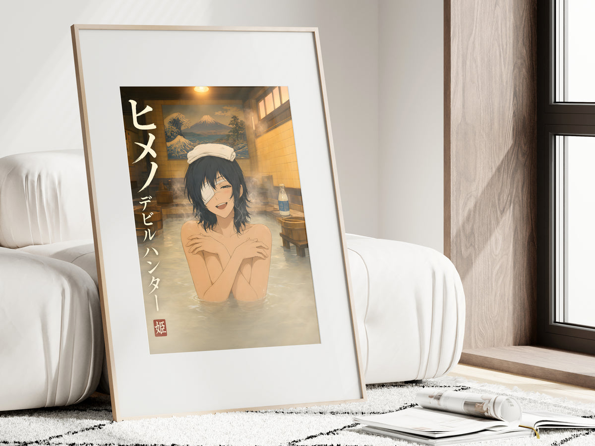 Chainsaw Man Himeno Warm Onsen Portrait Anime Poster — i01462