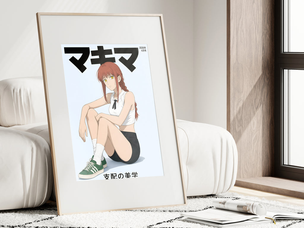 Chainsaw Man Makima Green Sneakers Editorial Anime Poster — i01462