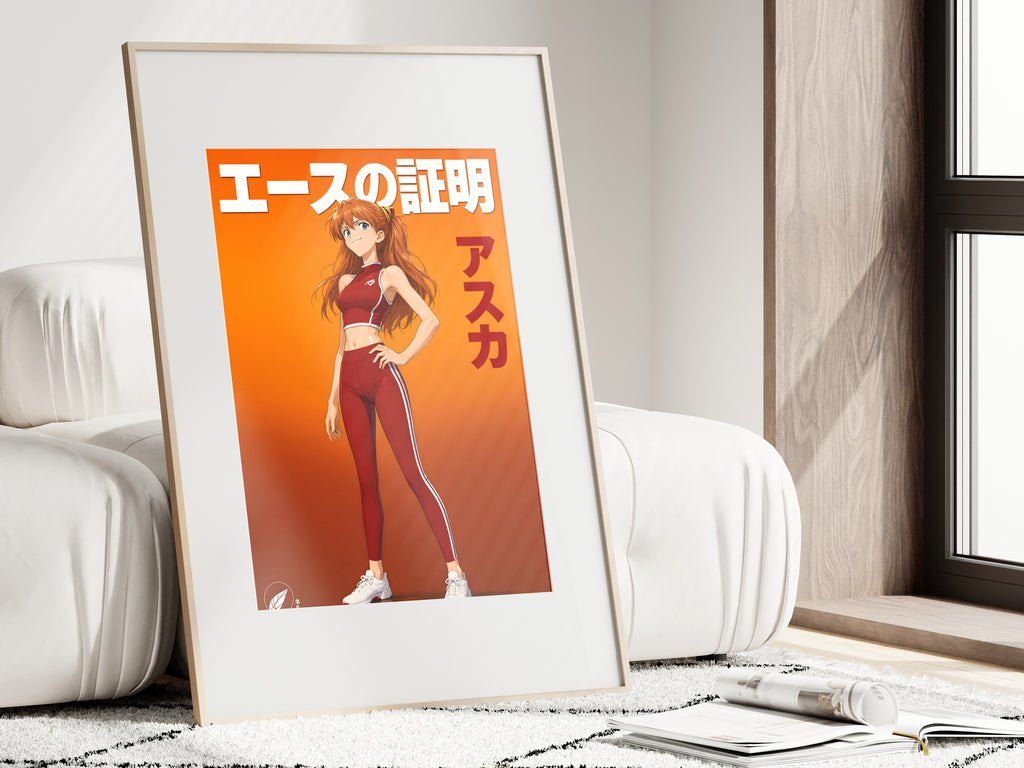Evangelion Asuka Red Activewear Portrait Anime Poster — i01462